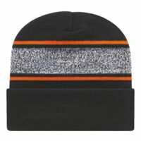 USA-Made Variegated Striped Cuffed Beanie Thumbnail