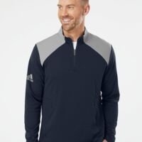 Men's Textured Mixed Media Quarter-Zip Pullover Thumbnail