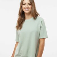 Women's French Terry Short Sleeve Crewneck Sweatshirt Thumbnail