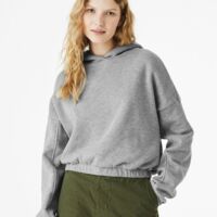 Women's FWD Fashion Sponge Fleece Cinched Bottom Hoodie Sweatshirt Thumbnail