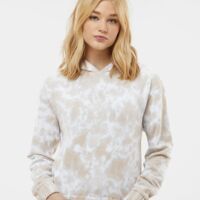 Women's Sueded Fleece Tie-Dyed Crop Hooded Sweatshirt Thumbnail