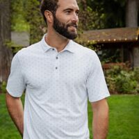 Cutter & Buck Virtue Eco Pique Tile Print Recycled Mens Big & Tall Polo Thumbnail