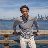 Cutter & Buck Peshastin Eco Fleece Recycled Mens Half Zip Pullover Thumbnail