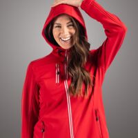 Clique Telemark Eco Stretch Softshell Full Zip Womens Hooded Jacket Thumbnail