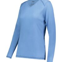 Ladies Super Soft-Spun Poly Long Sleeve Tee Thumbnail