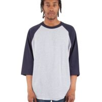 Unisex Raglan Three-Quarter Sleeve T-Shirt Thumbnail