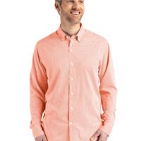 Cutter & Buck Skyline Epic Confidence Recycled Gingham Mens Long Sleeve Dress Shirt Thumbnail