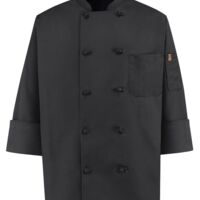 Black Knot Button Chef Coat Thumbnail