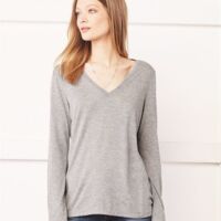 Women's Flowy Long Sleeve V-Neck Tee Thumbnail