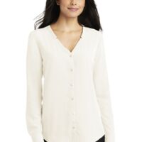 Women's Long Sleeve Button Front Blouse Thumbnail