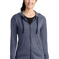 Women's PosiCharge ® Tri Blend Wicking Fleece Full Zip Hooded Jacket Thumbnail