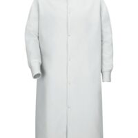 Unisex Gripper-Front Pocketless Butcher Coat With Knit Cuffs Thumbnail