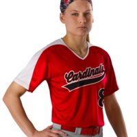 Girls' V-Neck Fastpitch Jersey Thumbnail