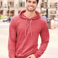 Unisex Snow Heather French Terry Raglan Hooded Sweatshirt Thumbnail