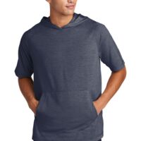 PosiCharge ® Tri Blend Wicking Short Sleeve Hoodie Thumbnail