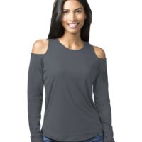 Women's Cold Shoulder Long Sleeve T-Shirt Thumbnail