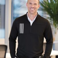 Men's 3-Stripes Double-Knit Quarter-Zip Pullover Thumbnail