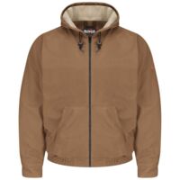 Men's Tall Brown Duck Hooded Jacket - EXCEL FR® ComforTouch Thumbnail