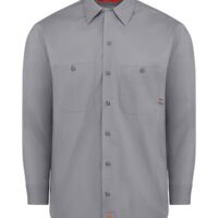 Men's Tall Industrial Long Sleeve Work Shirt Thumbnail